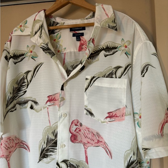 Croft & Barrow hawaiian flamingo shirt - Picture 7 of 12
